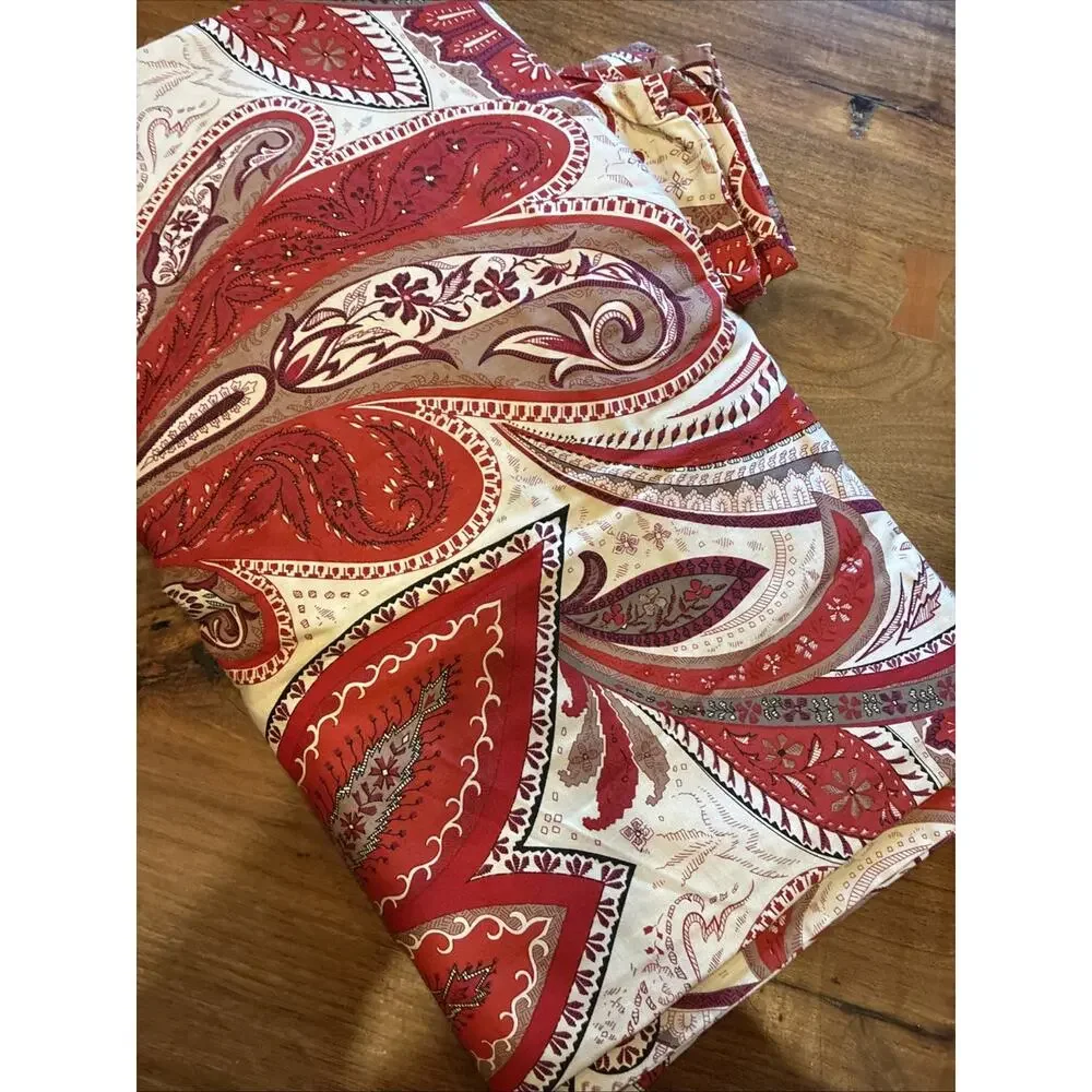 CRATE‎ & BARREL SERENA PAISLEY SIENNA PLUM CREAM Full/queen DUVET With 2 Shams